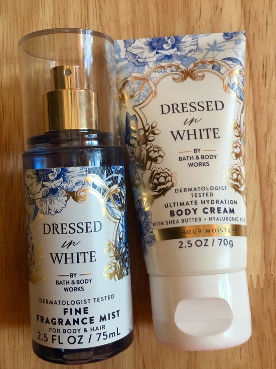 Bath & Body Works Other - Bath & Body Works Dressed in White Mist & Cream — Blue, White, Gold